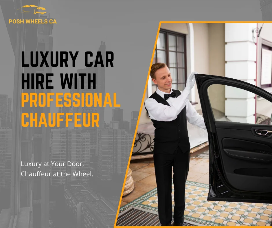 Luxury car hire with professional chauffeur